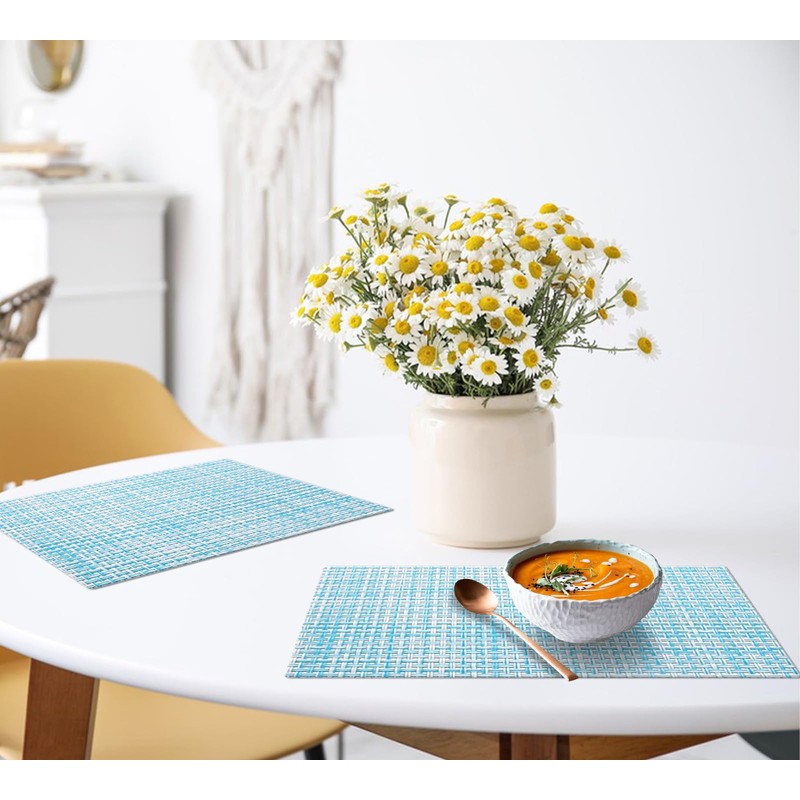 Place Mats for Table Set of 6 - Heat Resistant