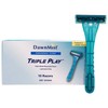 DawnMist Triple Play Personal Razor with Lubricating Strip Single Edge