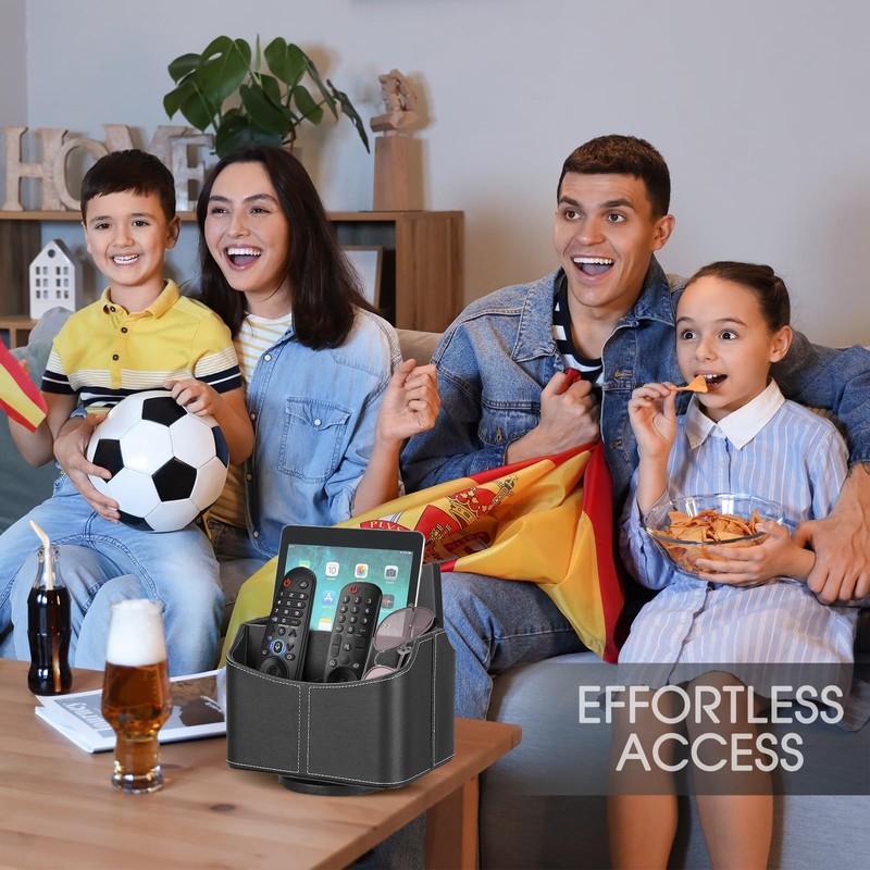Esilihom Remote Control Holder, TV Remote Holder, PU Leather |