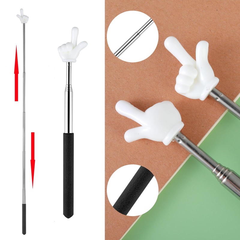 Yolev Set of 2 Pointing Stick Extendable Telescopic Teacher Pointer