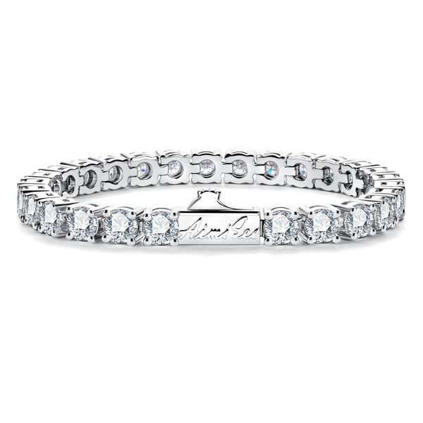 AimiIee 4.2cttw Moissanite Tennis Bracelet for Women Men D Color