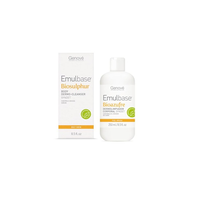 Genové Emulbase Bioazufre dermolimpiador SYNDET pieles grasas 250 ml