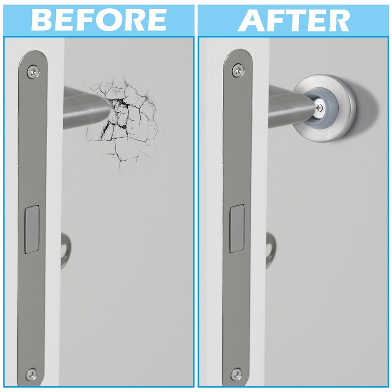Pangda Concave Wall Door Bumper Stop Silver Stainless Steel Wall