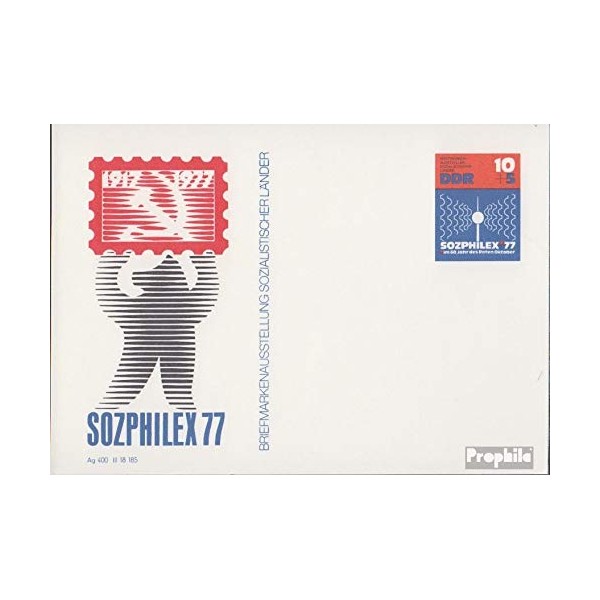 DDR P82 official Postcard gefälligkeitsgestempelt used 1977 Sozphilex 77 (documents