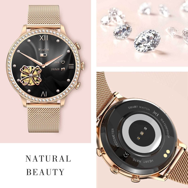 Smart Watch for Women Bluetooth Call Ladies Smartwatch 1.32" Diamond