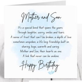 Son Birthday Card - Adult - Funny - Birthday Cards for Son - 14th 16th 18th 21st 30th 40th Happy - 14cm