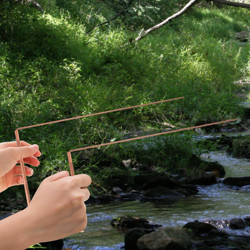 Yardwe Divining Rods 2Pcs Copper Dowsing Rod, Water Divining, Spirit,Detect