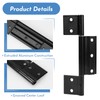3Pack Black Screen Door Hinges, Aluminum Matte Black Residential Storm