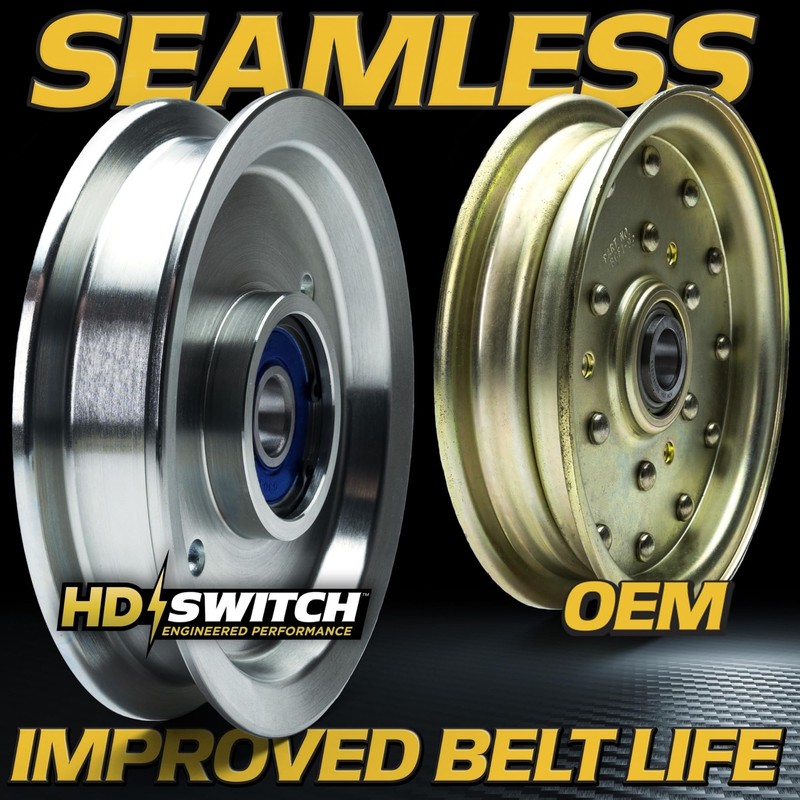 2 Pack Solid Steel Billet Idler Pulley w/Bigger Replaceable Bearing