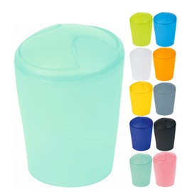 Spirella Move 1018632 Bottle Bathroom Accessories Waste Bin, Frosty Mint, 21 x 15 x 15 cm