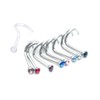 COLLBATH 10pcs Crystal Rhinestone Nose Rings Stainless Steel Studs Nose