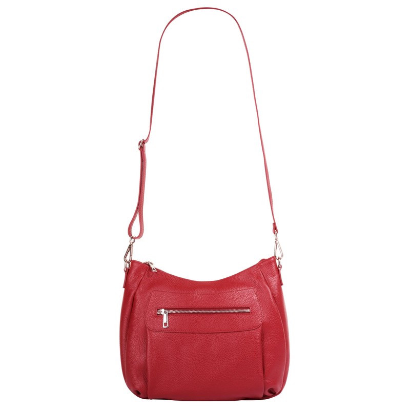 Samantha Look Women's Genuine Leather Shoulder Bag, Made in Italy,
