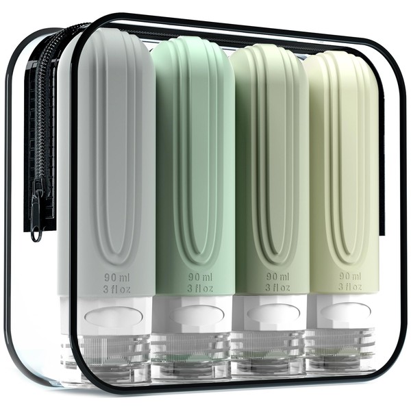 Mrsdry Travel Bottles for Toiletries, Tsa Approved 3oz Travel Size