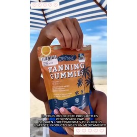 Gwynne Tanning Gummies Para Mujeres Y Hombres 60 Gummies,con Astaxantina,licopeno,colágeno Y Vitaminas,radiancia E Hidratación De La Piel