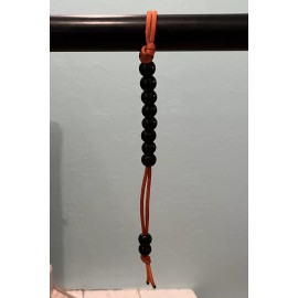 Unbranded NEW Paracord CrossFit WOD Workout Round / Set Counter Pacer Beads BLACK ORANGE