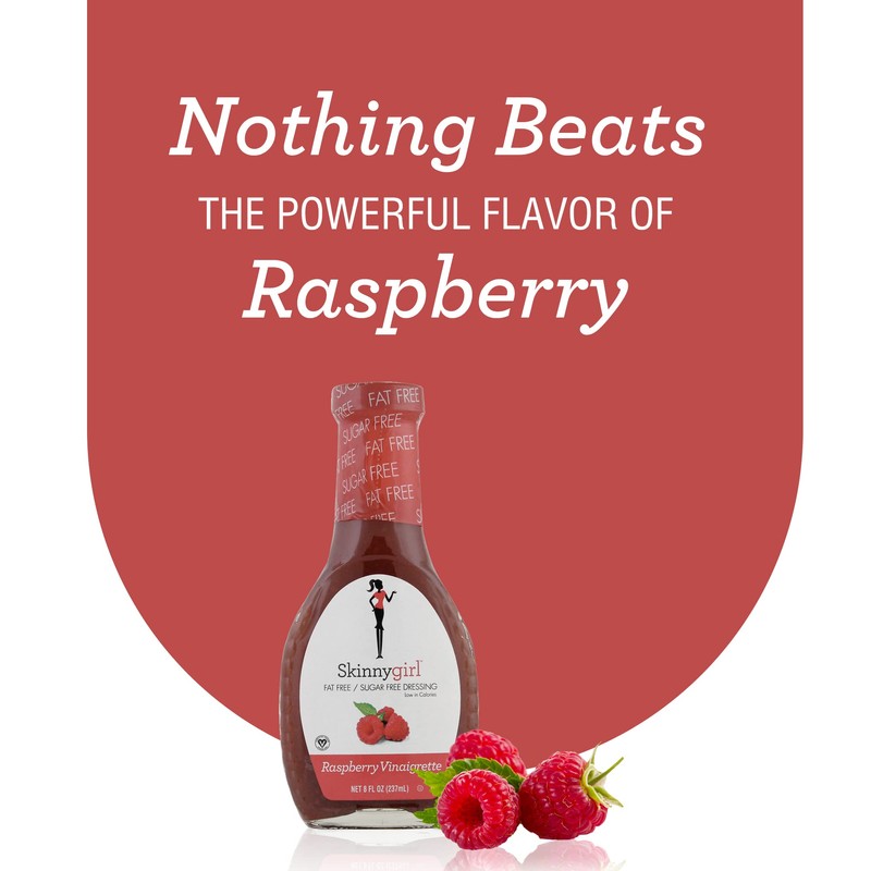 Skinnygirl Sugar Free Gluten Free Salad Dressing, Raspberry Vinaigrette, 8