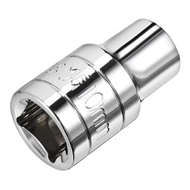 sourcing map 1/2-Inch Drive 10mm 6-Point Shallow Socket, Metric, Cr-V