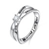 Anillo de plata de ley 925 con texto "I Am