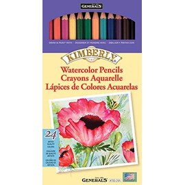 General Pencil 700-24A Kimberly 24Pc.Watcol Pencil Set700 24A, 24 Count (Pack of 1), Multicolor