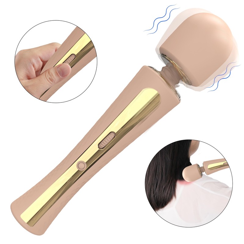 Handheld Massager - Rechargeable Vibration Massage, Flexible Round Head Massage