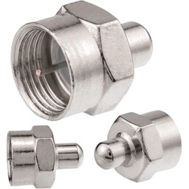 Pack of 12 Silver SAT F Termination Resistor (F-Plug) End Resistor to Terminate to F-Socket (Multiswitch, LNB, Tuner, Sockets) 75 Ohm