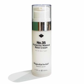Magnolia Orchid NO.35 Protector Makeup Base Cream for All Skin Types, 3.14 Fl. Oz./100 ml (White)