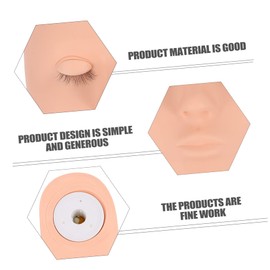 IWOWHERO 2Pcs Practice Head Mannequin for Eyelash Extensions with Removable Eyelids for Makeup Training Cosmetology Practice and Lashes Application Lightweight Realistic Design