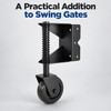 4-Inch Spring-Loaded Gate Wheel – Shock-Absorbing Metal Bracket for Swing