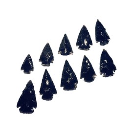 10 Arrowheads Obsidian