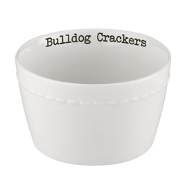 47th & Main Football Themed Ceramic Serveware, Chili Condiment Set, Bulldogs