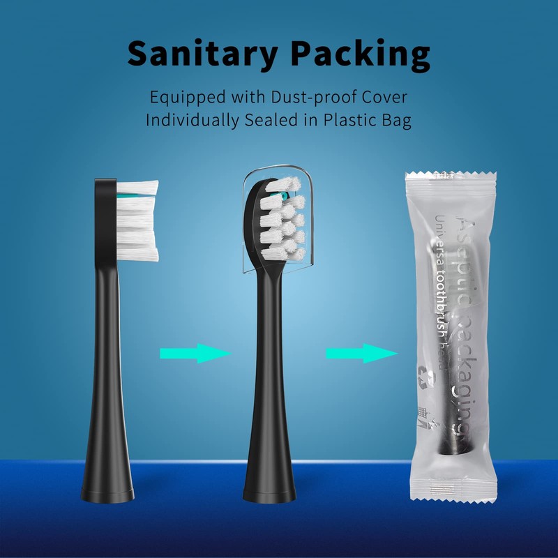 Replacement Flossing Toothbrush Heads with Covers for waterpik Sonic Fusion