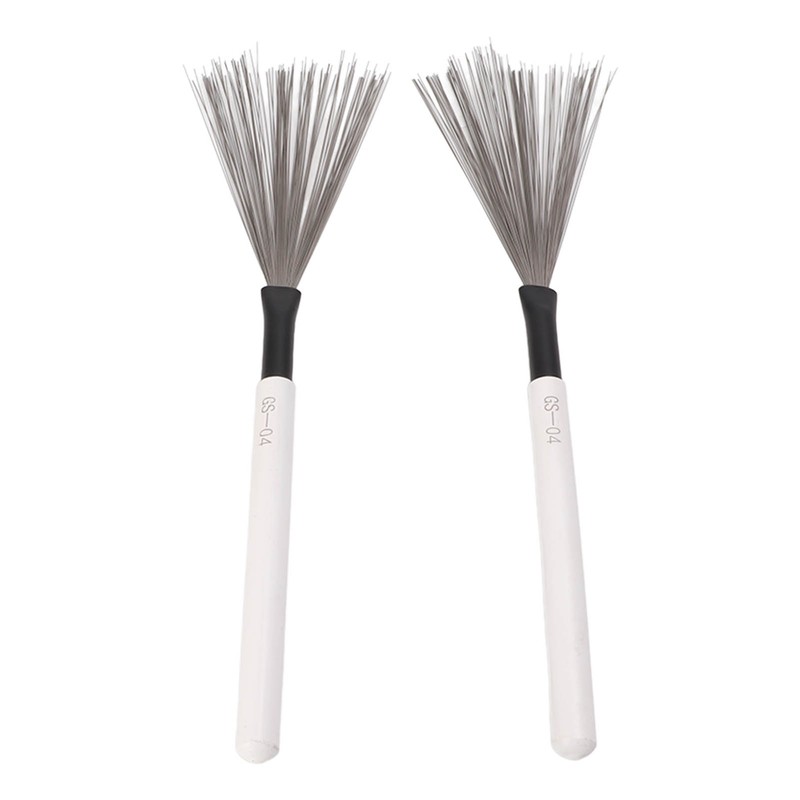 Drum Brush Steel Wire Maple Wooden Handle Percussion Tool Instrument