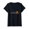 Womens Minimalistic Backpacking Camping Hiker Bushcraft V-Neck T-Shirt