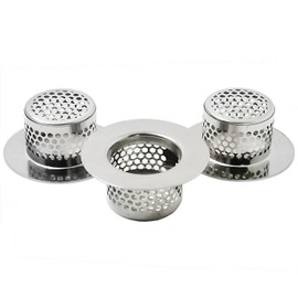 CNSZNAT Bathtub Drain Cover, Bathtub Strainer, Drain Hair Catcher for Bathtub Laundry Utility Sink, Fit Hole Size 1.5" and Depth More Than 1.1" (3-Pack)