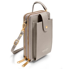 SOY'S F Smartphone Pouch, Women's Smartphone Shoulder Bag, Convenient Compact Shoulder Bag for Smartphone (9 Colors) Smartphone Pochette Pouch (Gray)