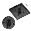 sourcing map Standard Plastic Square Aluminum Extrusion End Cap Black