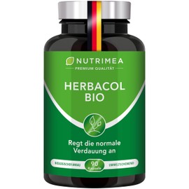 Colon Cleanse Herbacol 100% Organic | Naturally Clean & Detoxify Stomach & Intestines | 6 Week Intestinal Treatment with Psyllium Husks, Fennel, Aloe Vera | Digestive Booster Capsules Nutrimea®