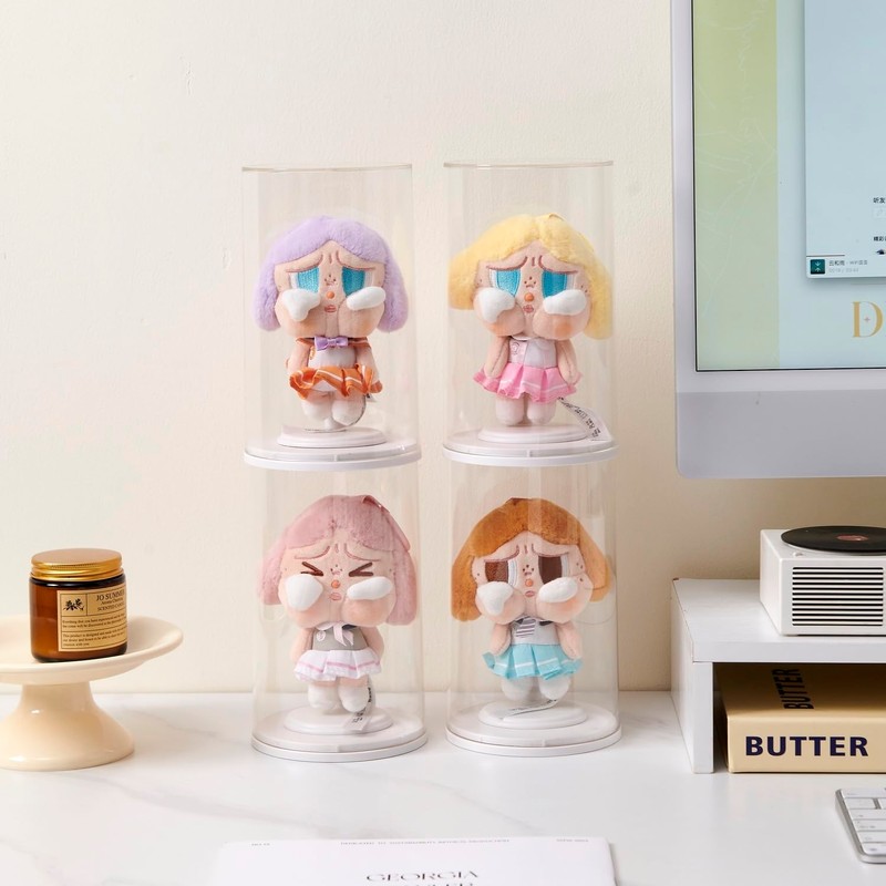 Siyecioa Small Acrylic Display Case for Hanging Display Keychain, Plush