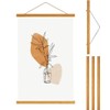 Magnetic Poster Frame Hanger, Natural Teak, Wooden Poster Hanger for