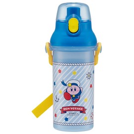 Skater PSB5SANAG-A Children's Water Bottle, Direct Drinking, 16.2 fl oz (480 ml), Plastic, One-Touch, Dishwasher Safe, Made in Japan, Kirby Stars, Boys