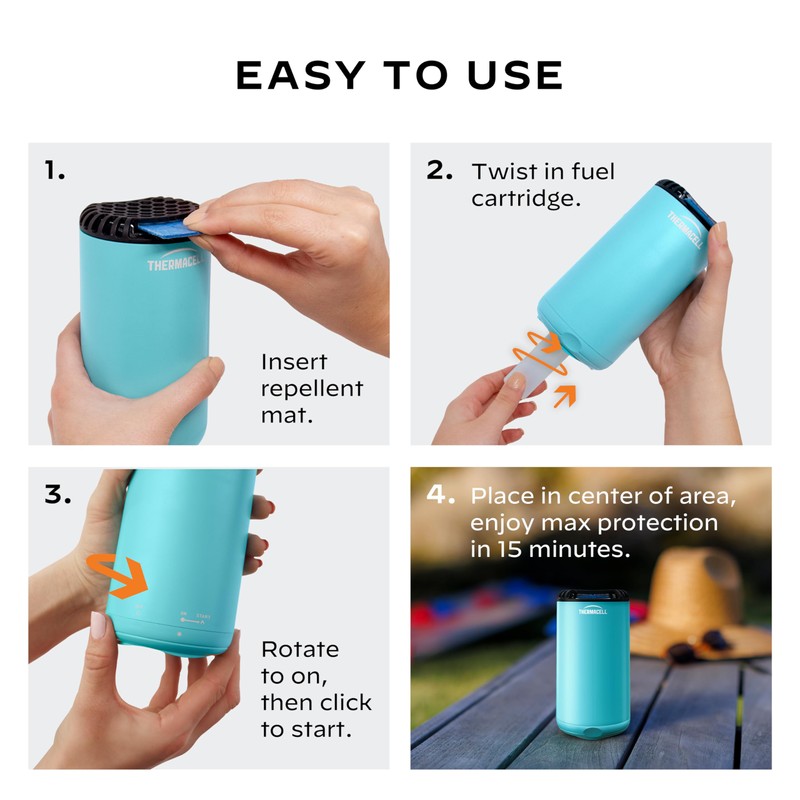 Thermacell Mosquito Repeller Patio Shield; Includes 12-Hour Refill; 15 Foot