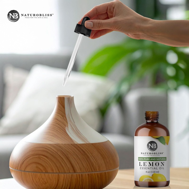 NaturoBliss 100% Pure Lemon Essential Oil Therapeutic Grade Premium Quality