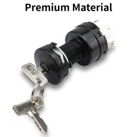 WHITE HAND Golf Cart Ignition Switch with 2 Keys 4 Pin Club Car Precedent 2004‑UP Gas Models Replaces OEM 102515101