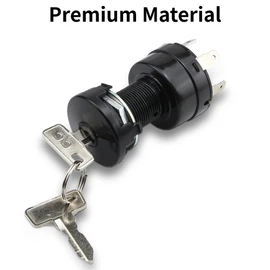 WHITE HAND Golf Cart Ignition Switch with 2 Keys 4 Pin Club Car Precedent 2004‑UP Gas Models Replaces OEM 102515101
