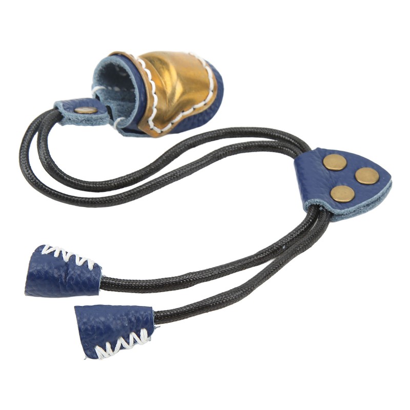 Archery Fingers Guard Protector Brass and Leather Archery Thumb Ring