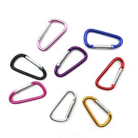 D-type carabiner hiking ring 6ea