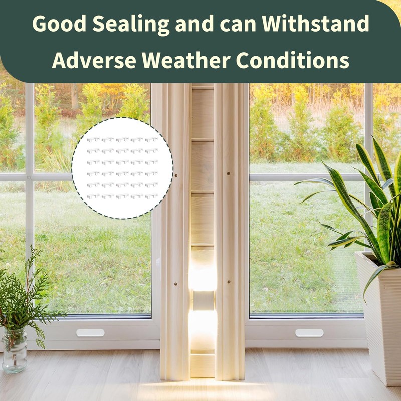 30 PCS Window Drain Caps, Weep Hole Covers for UPVC