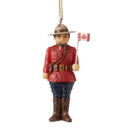 Enesco Jim Shore Heartwood Creek Christmas Around The World Canadian Mountie Nutcracker Hanging Ornament, 5 Inch, Multicolor