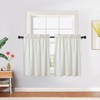 CAROMIO Waterproof Kitchen Curtains Embossed Textured Tier Curtains Short Cafe