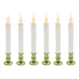 Brite Star Battery Operated 9-inch LED Candles - 6 Count Flickering Flameless Candles with Timer - Perfect for Home Décor, White